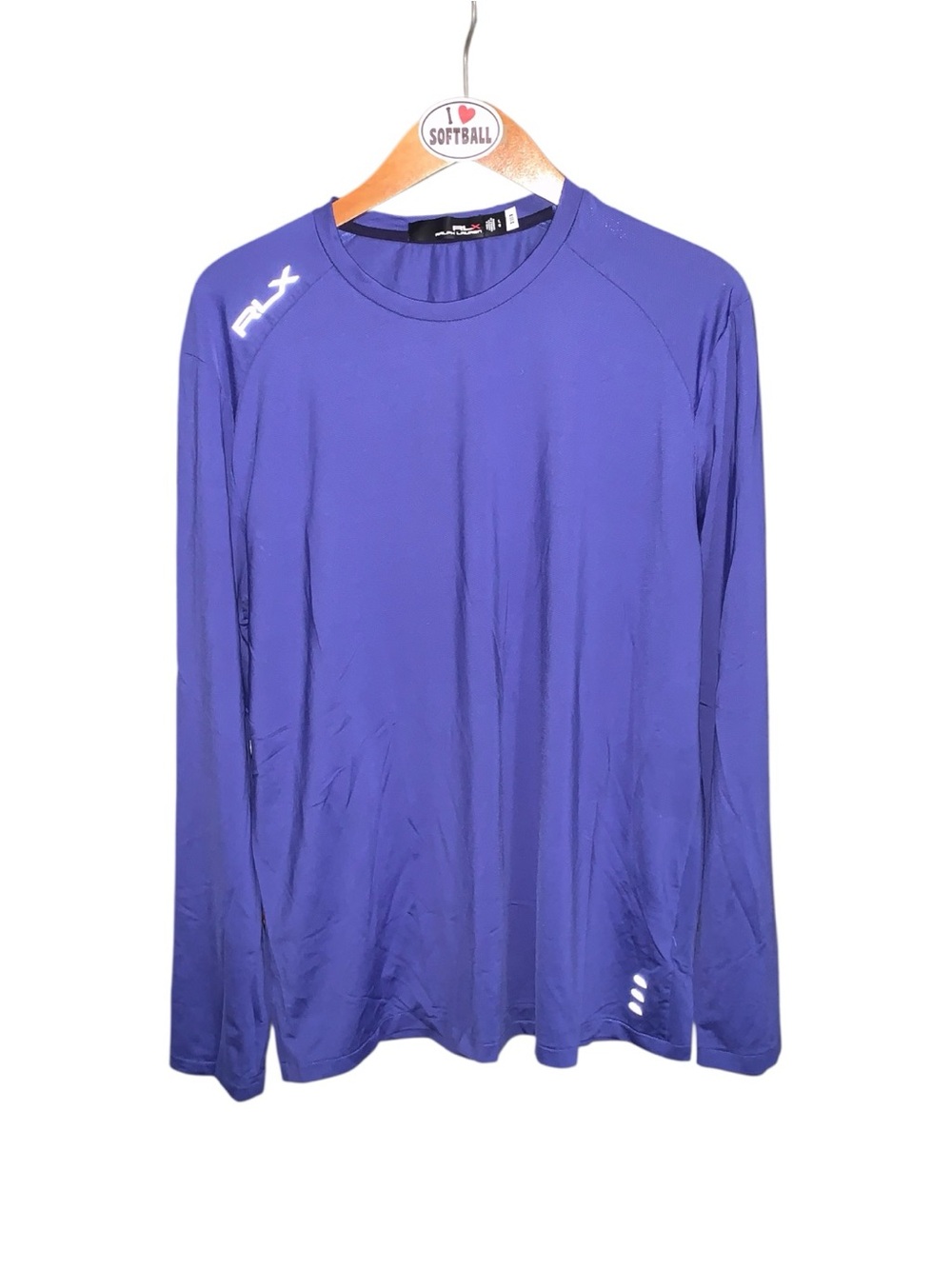 RLX Ralph Lauren Golf Preformance Long Sleeve Blue Training T-Shirt Mens L $128